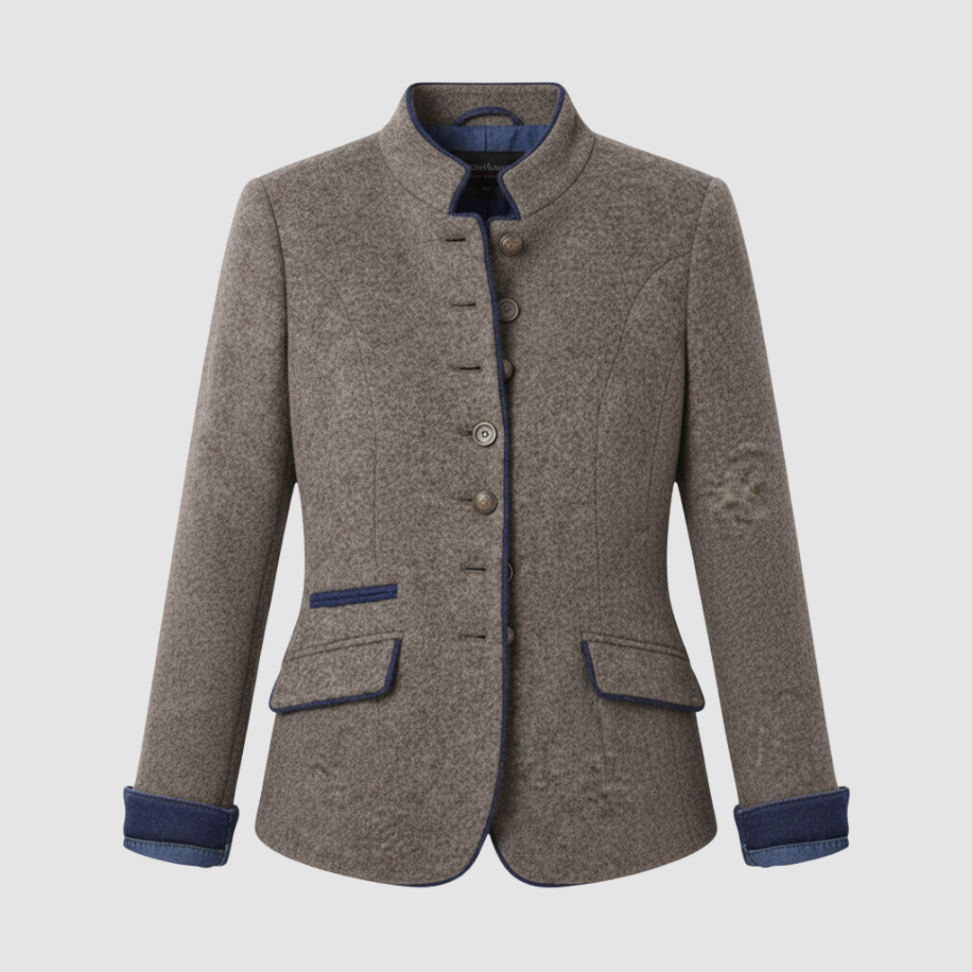 Women's Jacket with Mandarin Collar