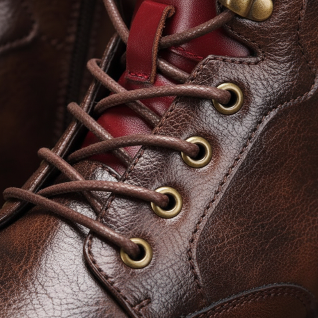 Men's Faux Leather Ankle Boots with Zipper