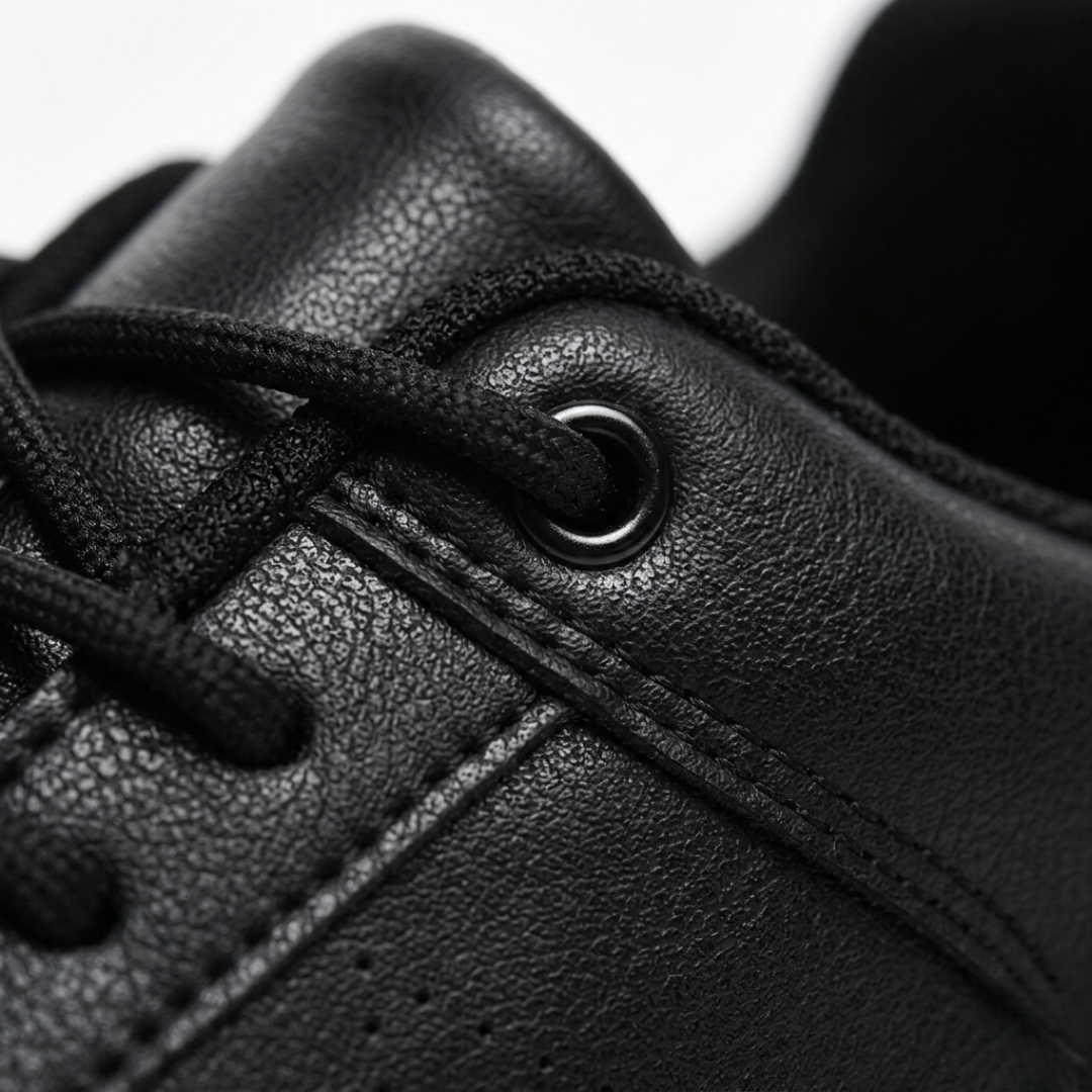 Black Waterproof Slip-Resistant Work Shoes for Men
