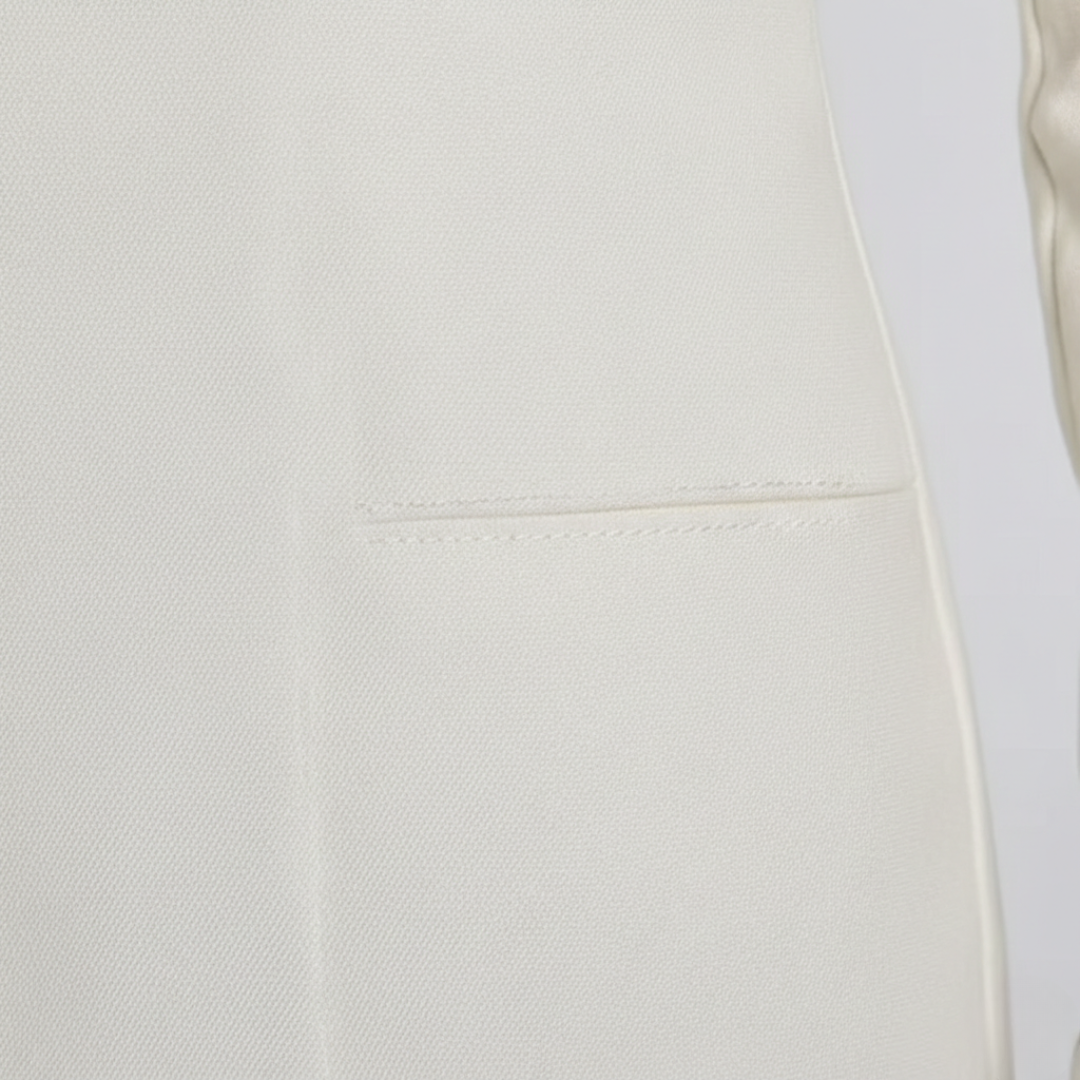 Mini Dress for Women with Off-Shoulder Design and Long Sleeves, Asymmetric White