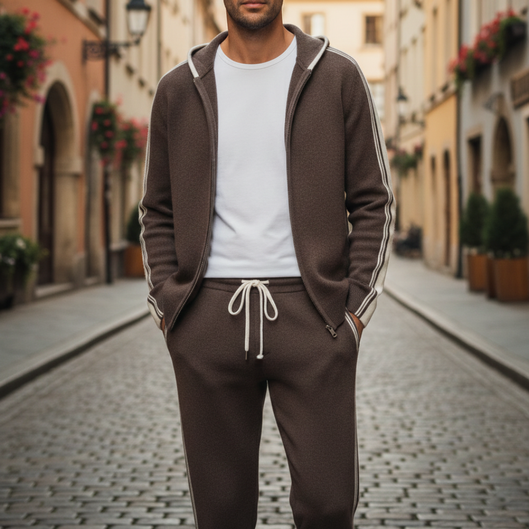 Men's Sports Tracksuit with Hoodie and Pants