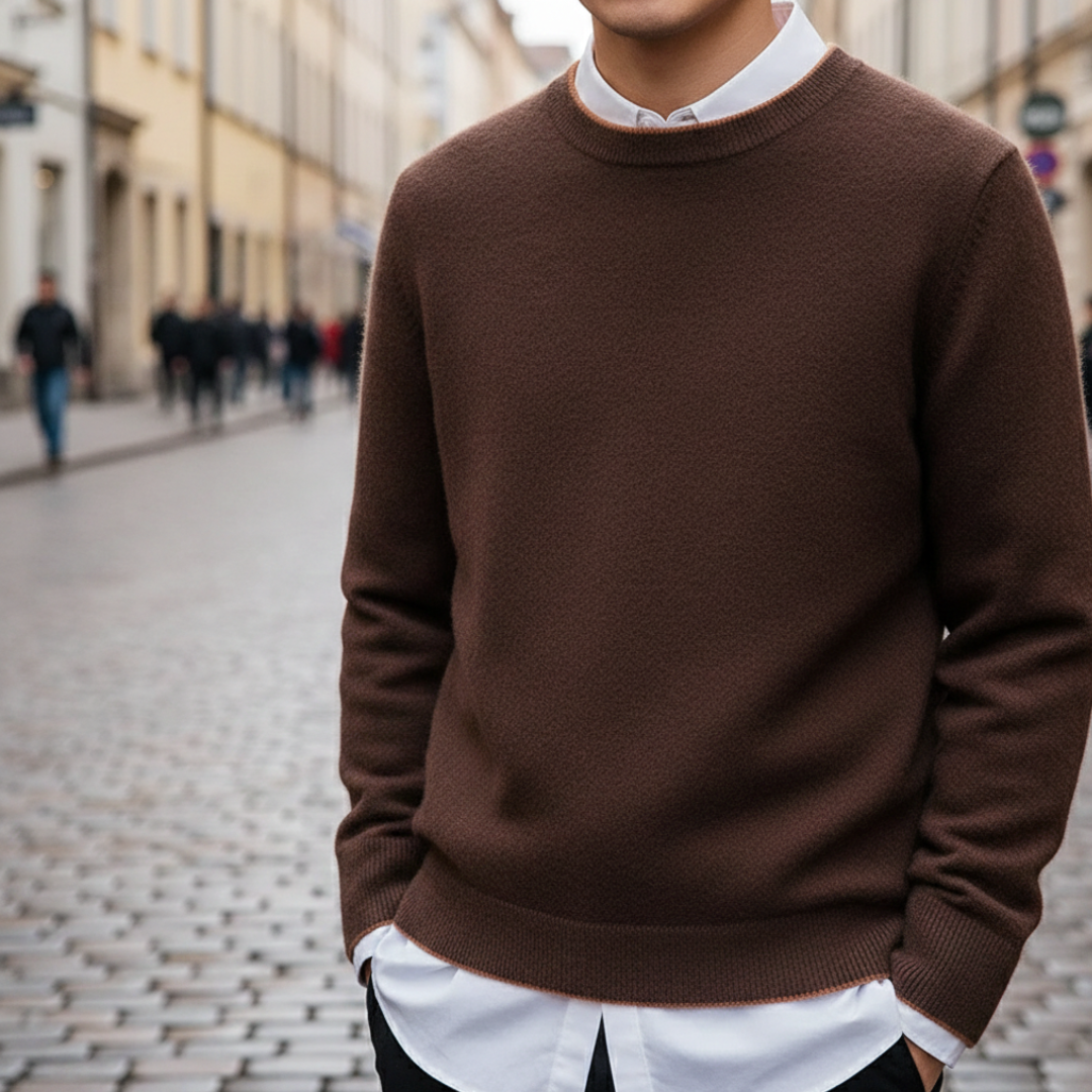 Men's Multicolored Crew Neck Sweater