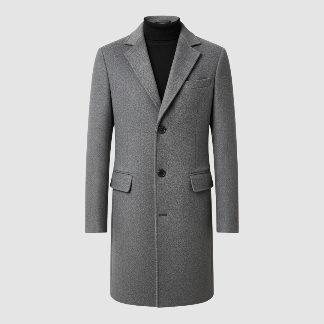 Elegant Men's Three-Button Coat