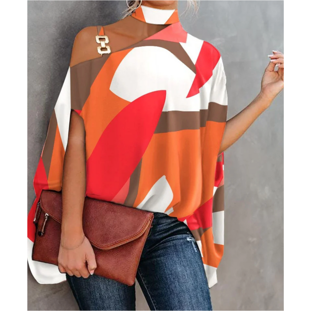 Women's Off Shoulder Striped Tunic
