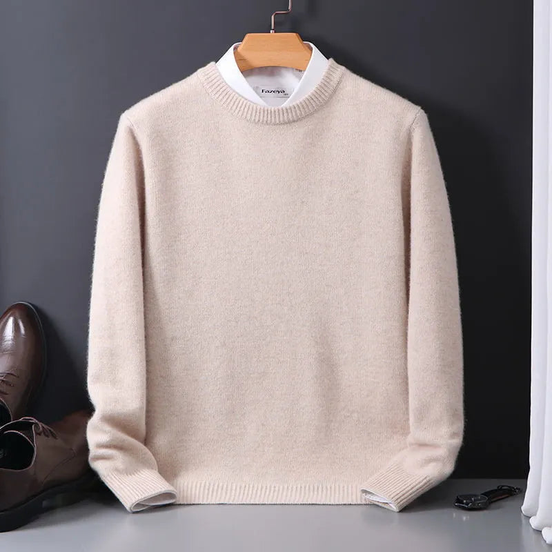 Men's 100% Cashmere Sweater | Timeless Soft Classic Knit