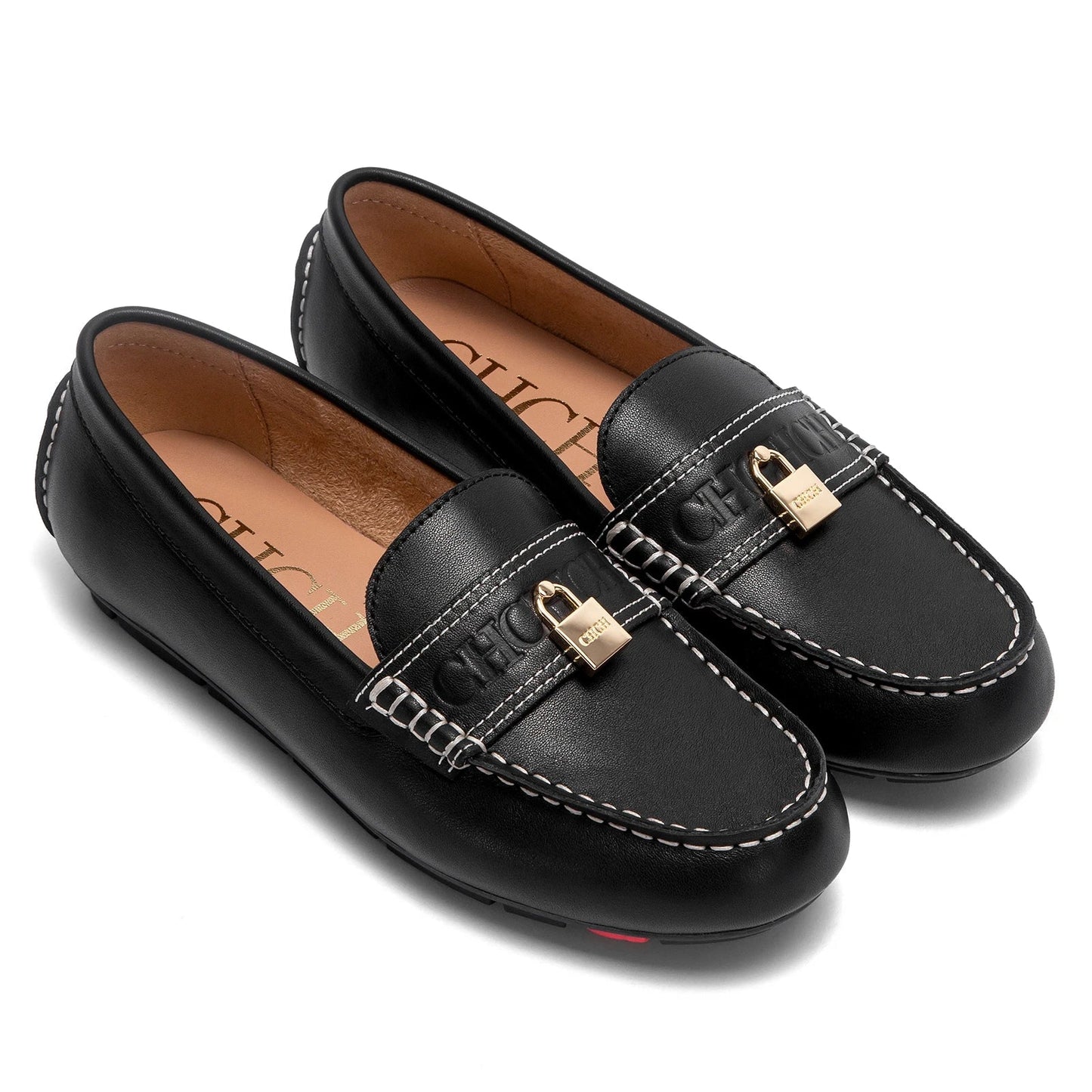 High-Quality Leather Women's Ballerina Shoes Round Toe Casual Business