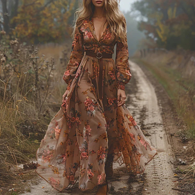Selvara™ | Bohemian Floral Maxi Dress 3