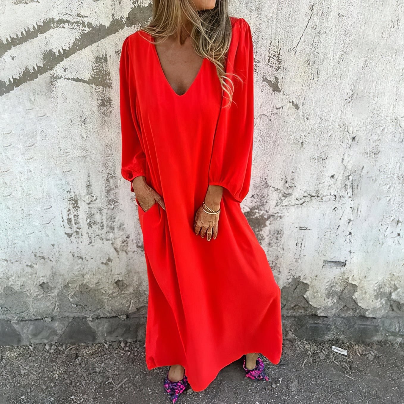 Solana™ | Flowing Maxi Dress with Pockets 4