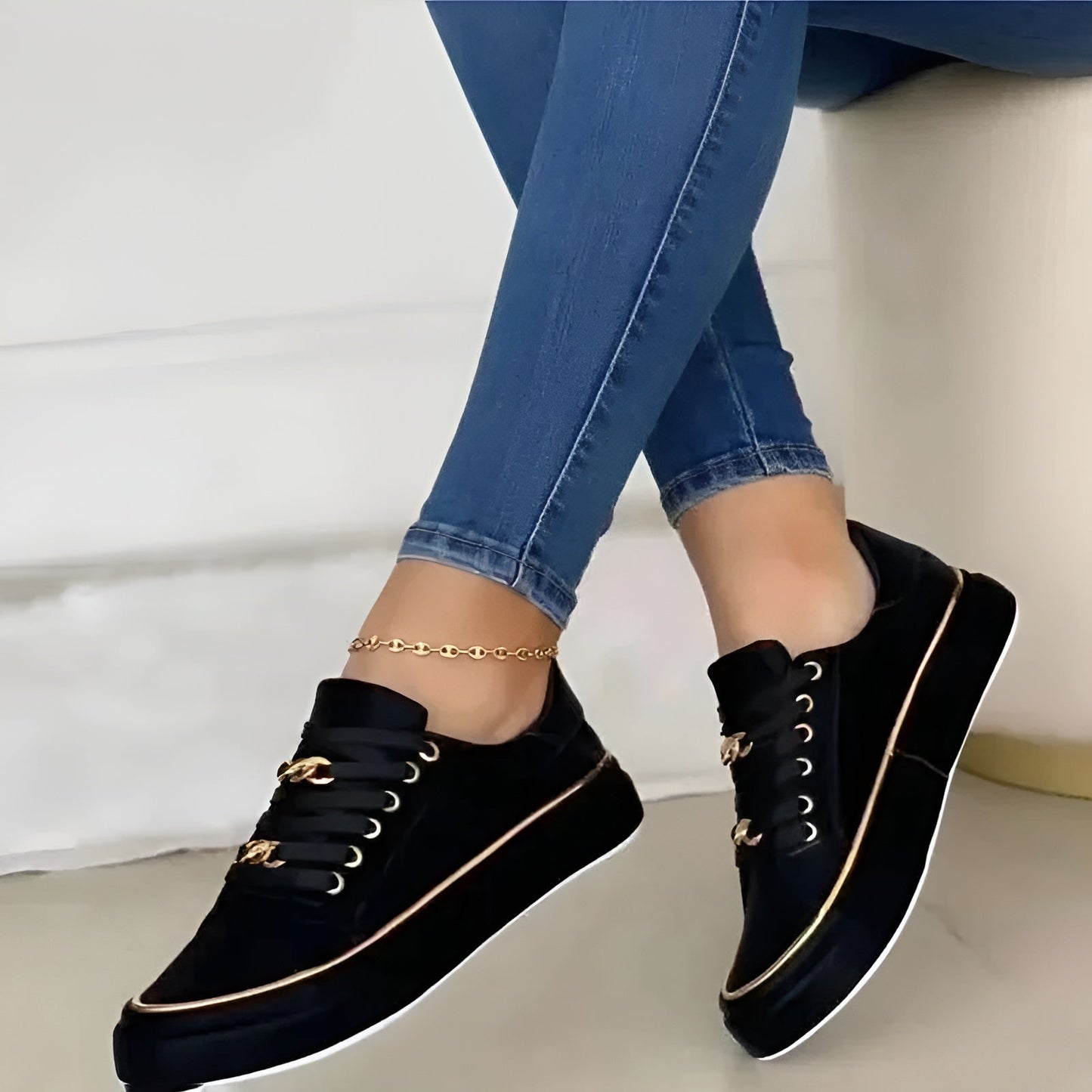 Elegant Orthopedic Sneakers for Women with Sole