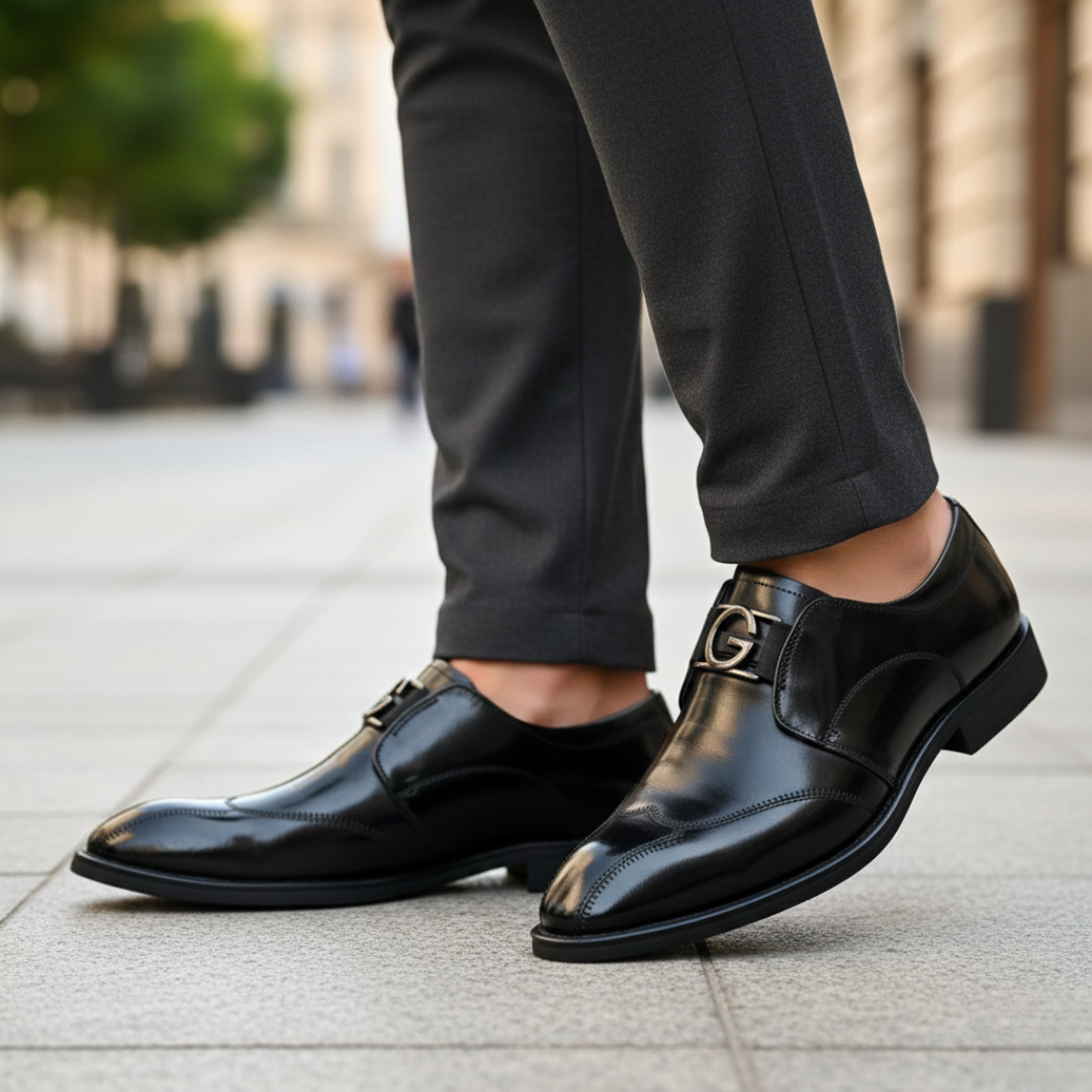 Men's Monk Strap Shoes in Faux Leather