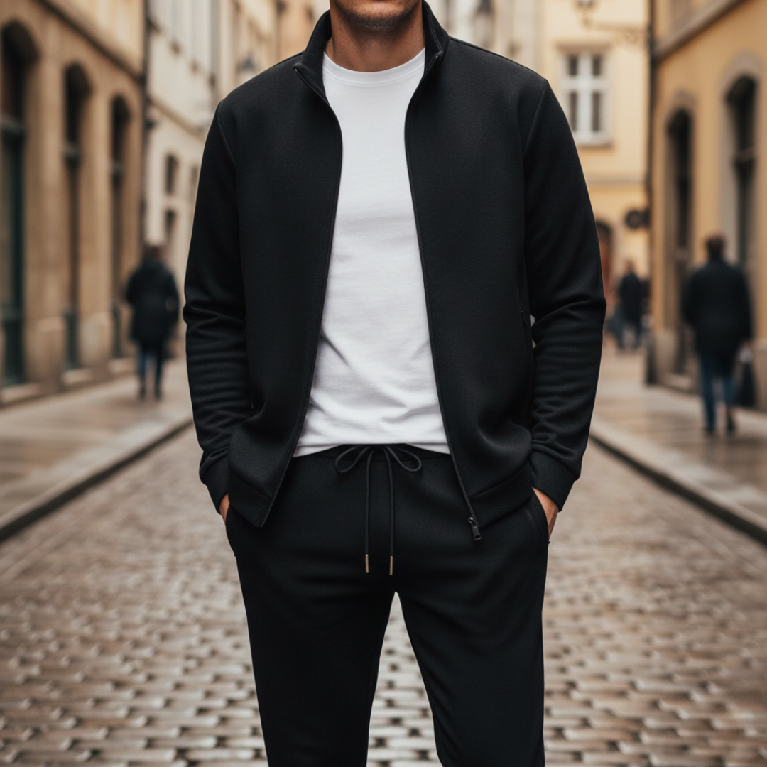 Men's Tracksuit with Zip and Hood