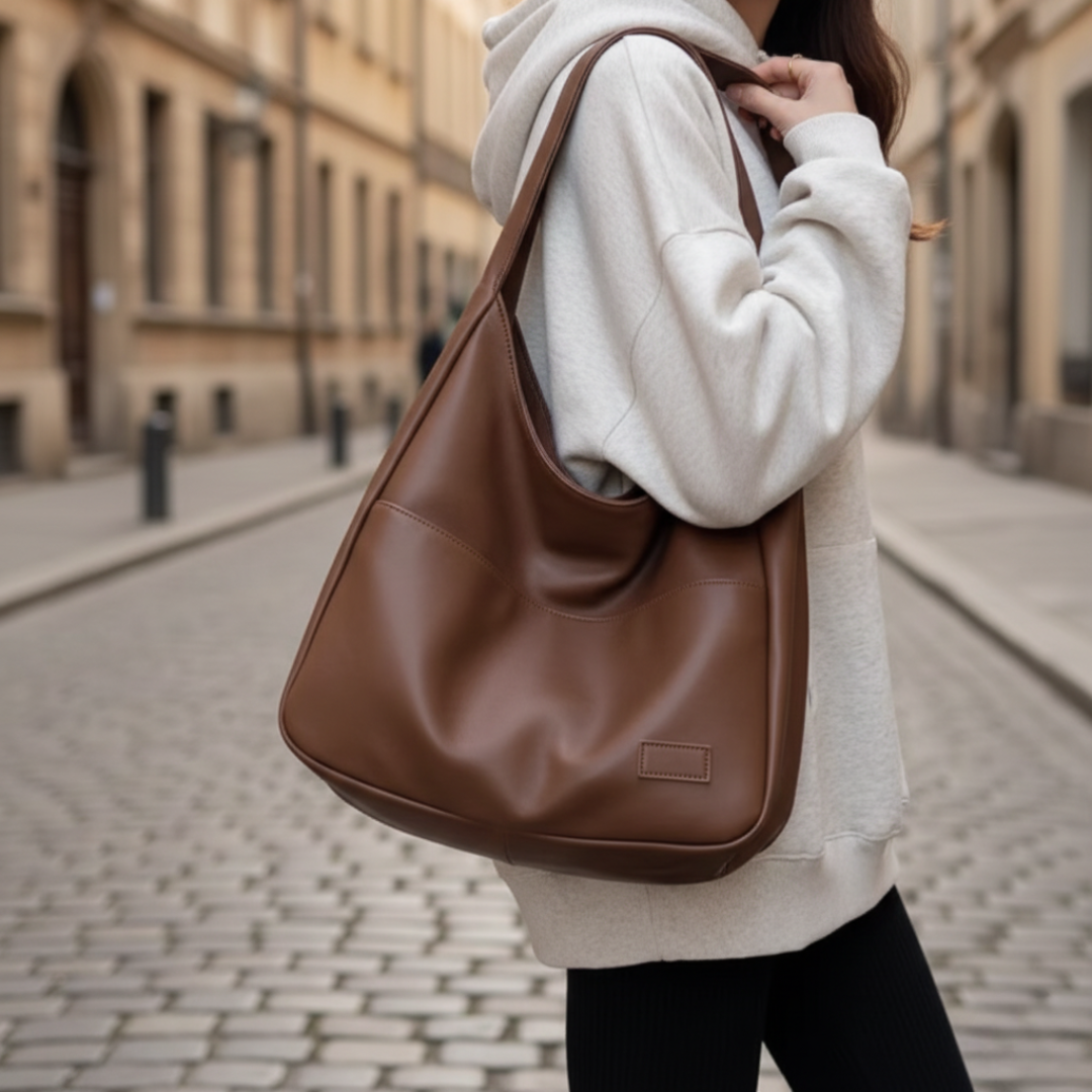 Large Women's Faux Leather Hobo Bag
