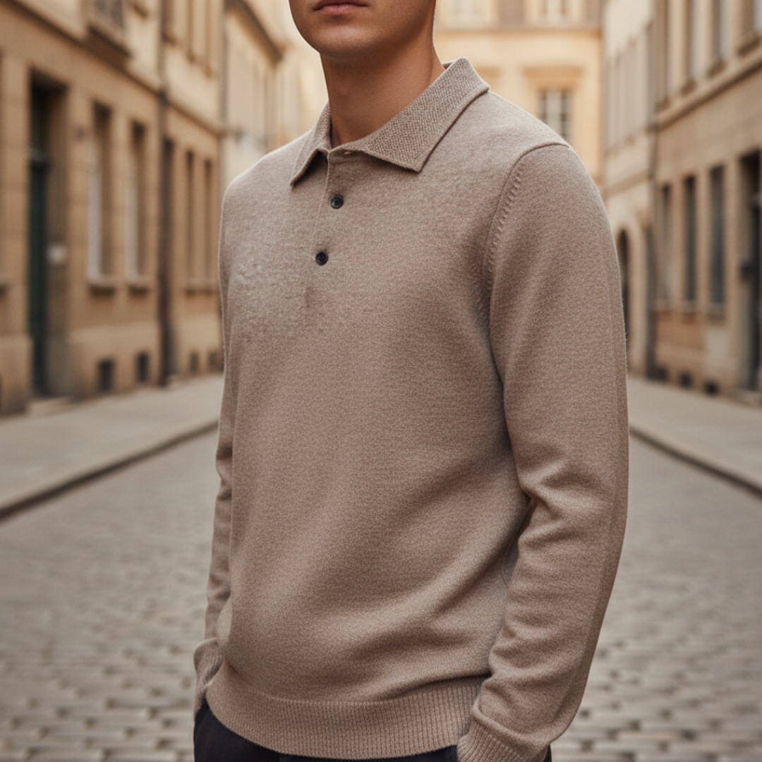 Men's Sweater with Collar