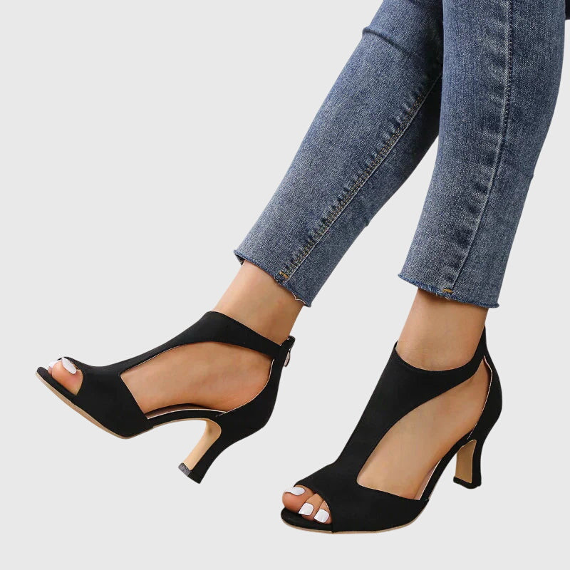 Women's Orthopedic Heels in Leather with Anatomical Insole
