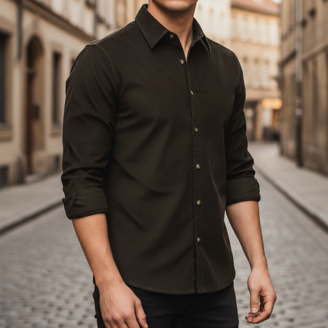 Men's Slim Corduroy Shirt