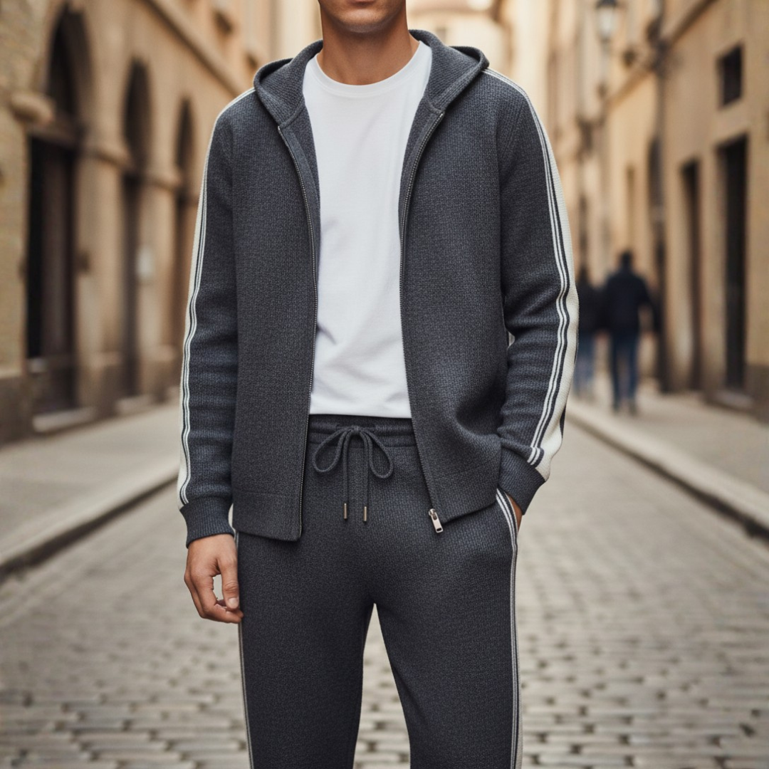 Men's Hoodie Set in Soft Knit