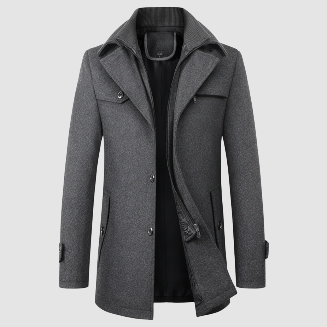Men's Coat with High Collar