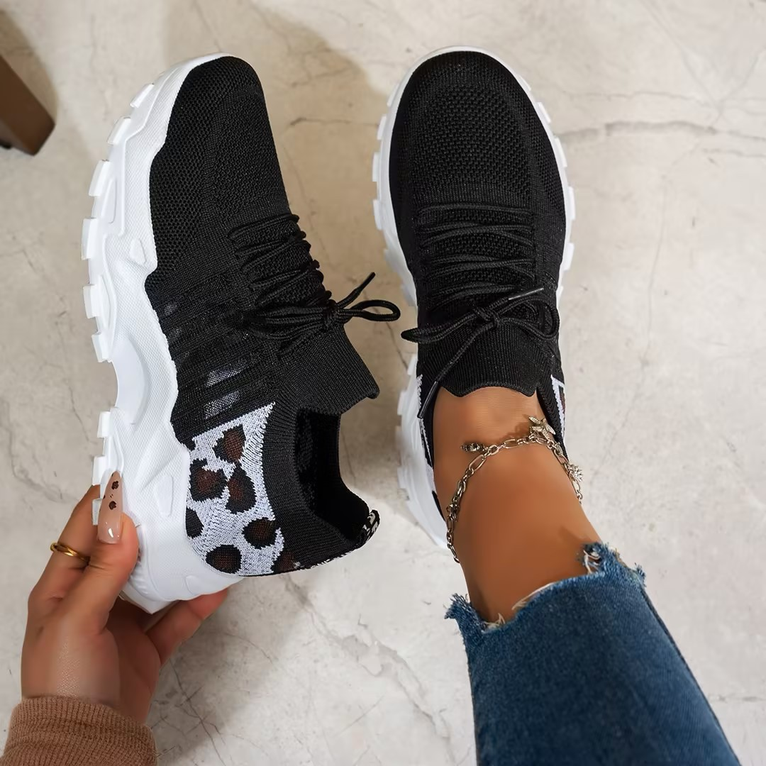 Women's Orthopedic Sneakers in Fabric with Sole