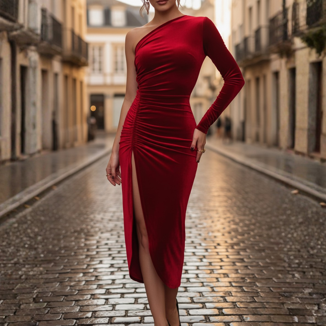 Elegant Long Strapless Evening Dress for Women