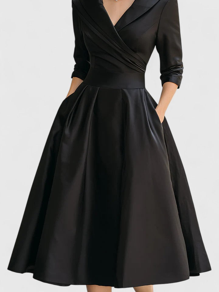 Elegant Sleeveless Midi Dress for Women in Velvet – Ceremony