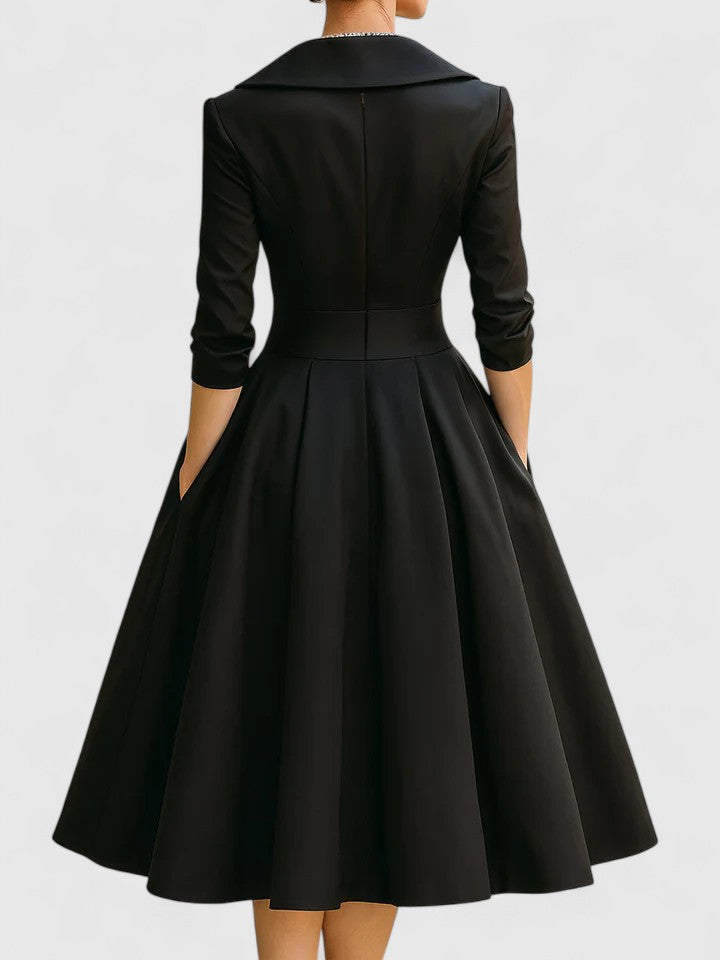 Elegant Sleeveless Midi Dress for Women in Velvet – Ceremony