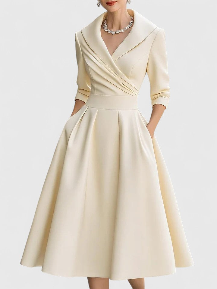 Elegant Sleeveless Midi Dress for Women in Velvet – Ceremony