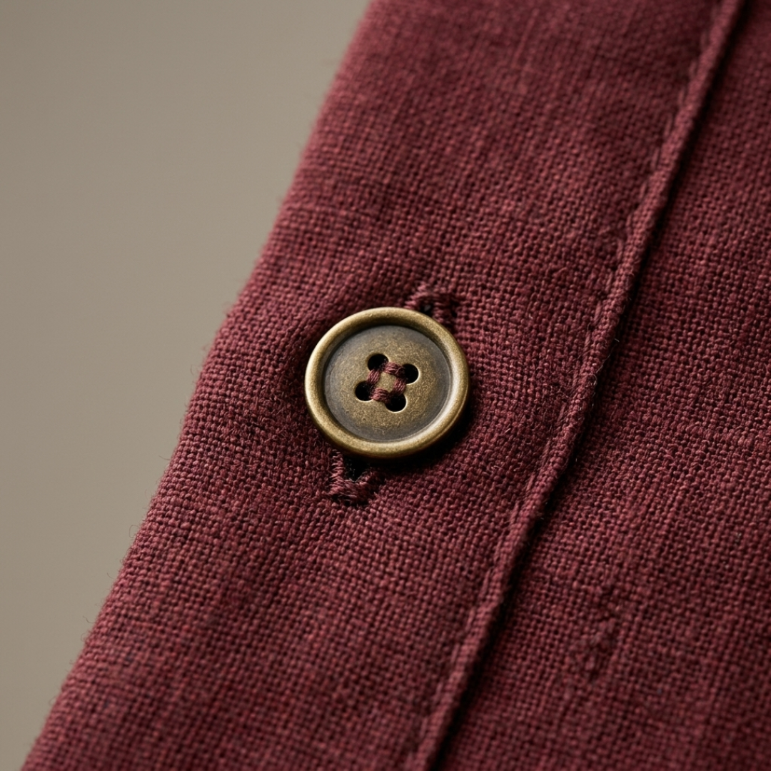 Women's Linen Sleeveless Gilet with Buttons