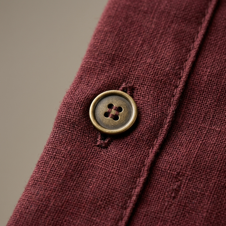 Women's Linen Sleeveless Gilet with Buttons