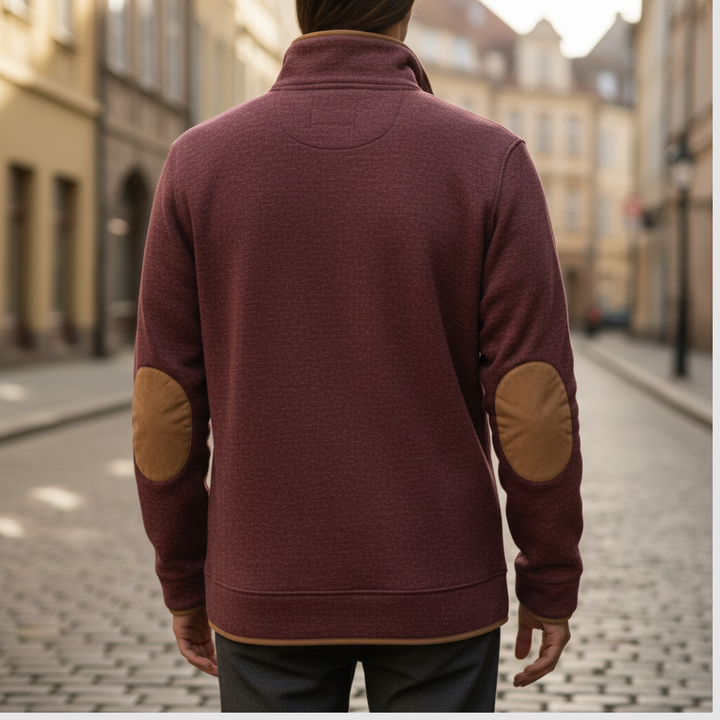Men's Winter Pullover with High Collar Pattern