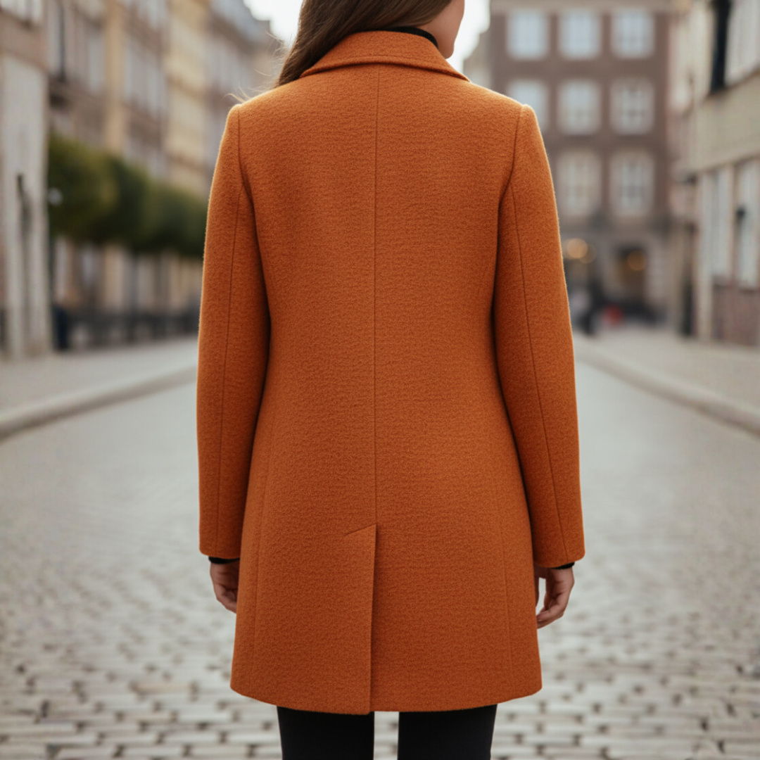 Women's Coat with Black Buttons