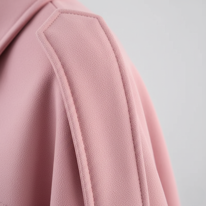 Elegant Oversized Women's Jacket in Mixed Fabric