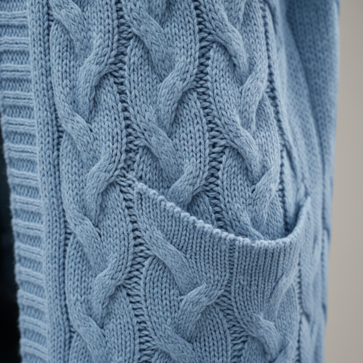 Cardigan lungo da donna con tasche