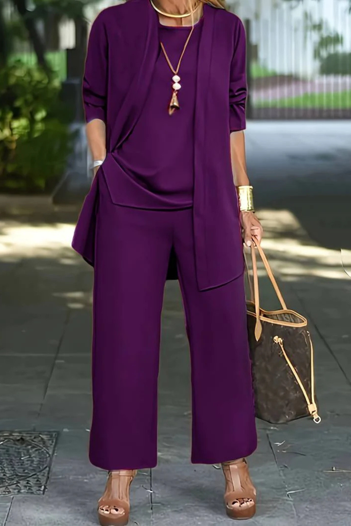 Completo elegante da donna in velluto senza maniche a 3 pezzi slim fit con bottoni per cerimonia