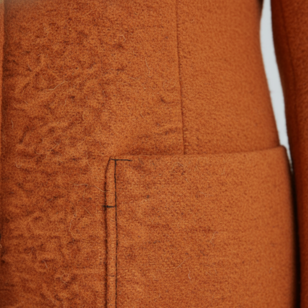 Women's Coat with Black Buttons