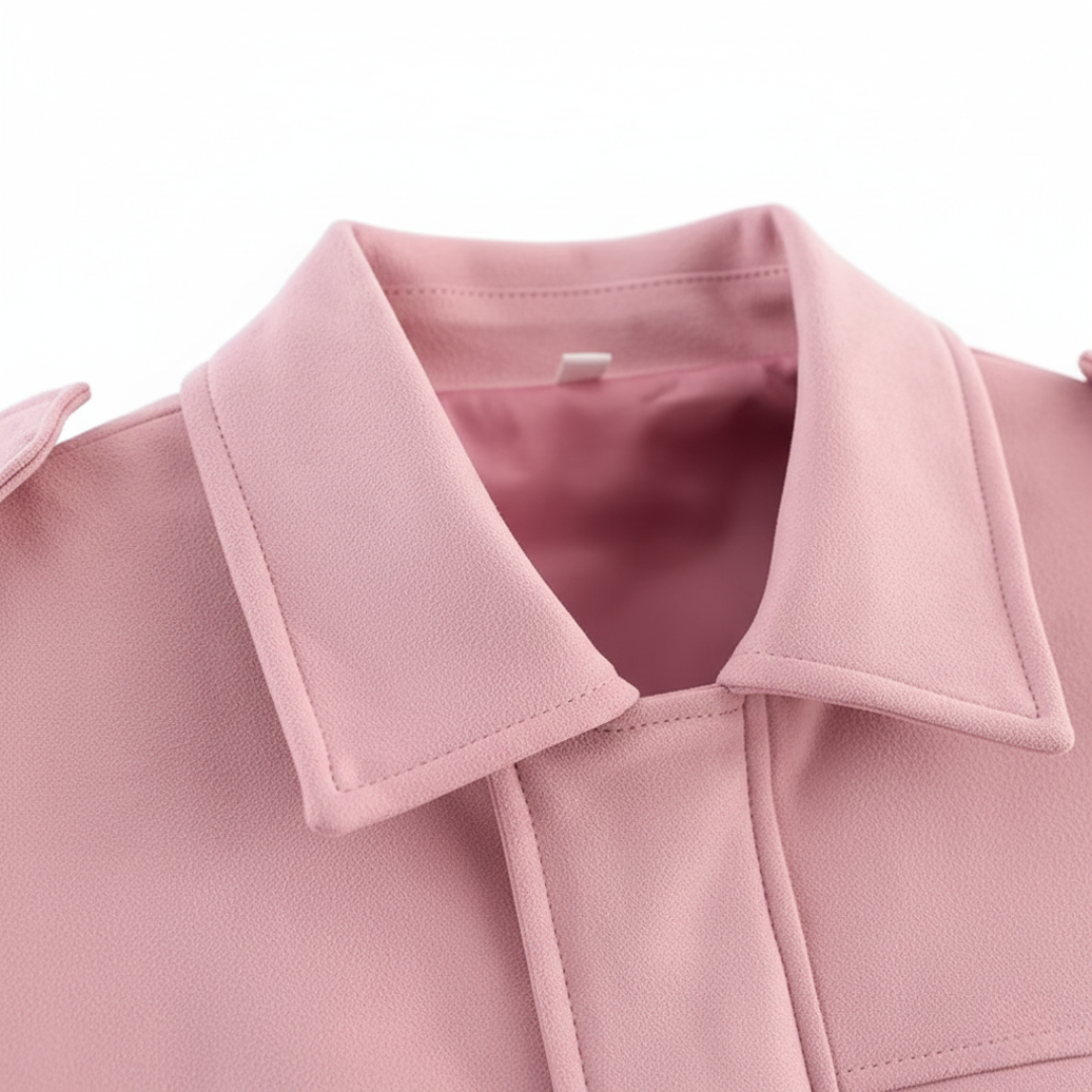 Elegant Oversized Women's Jacket in Mixed Fabric