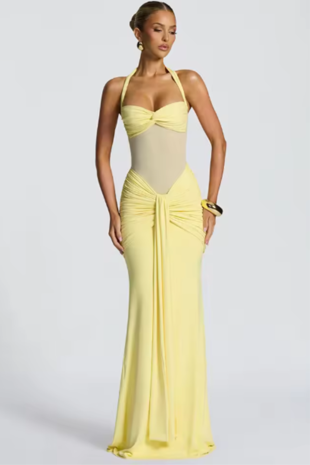 Women's Maxi Dress Satin Sleeveless Pleated