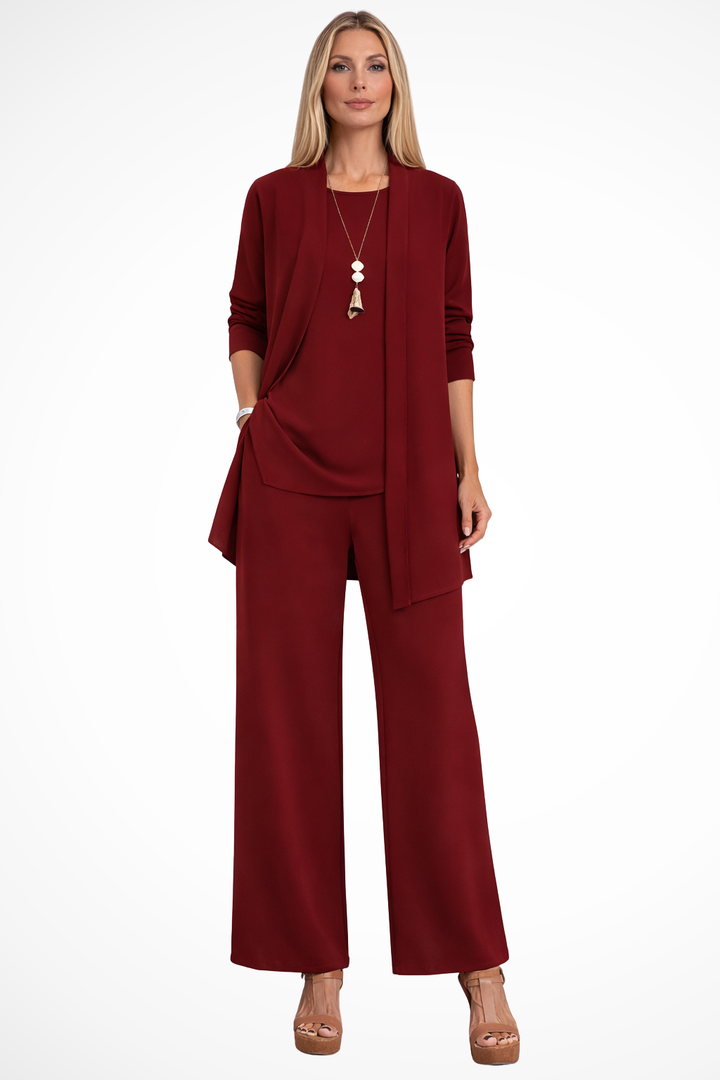 Completo elegante da donna in velluto senza maniche a 3 pezzi slim fit con bottoni per cerimonia