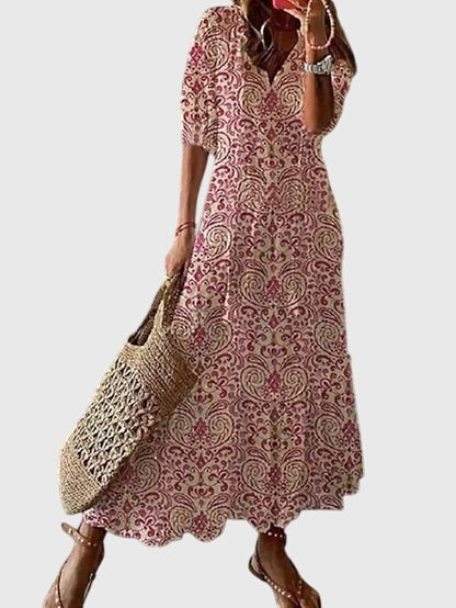 Women's Floral Viscose Sleeveless Dress