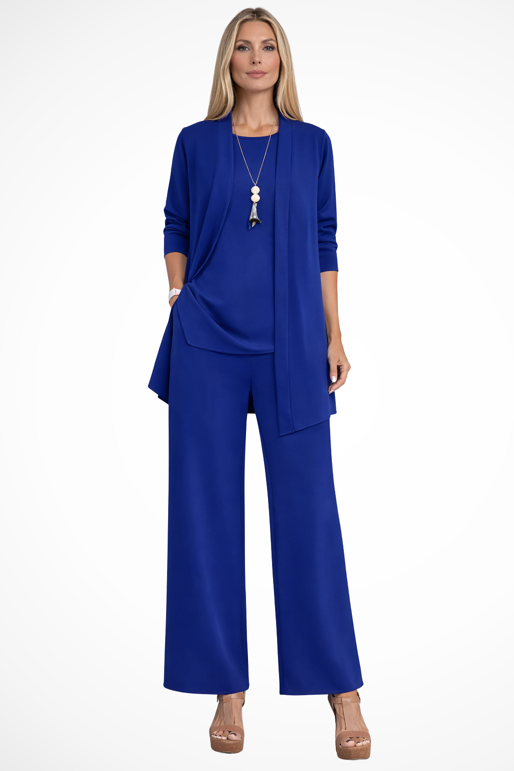 3-Piece Elegant Women's Velvet Sleeveless Slim Fit with Buttons Ceremony