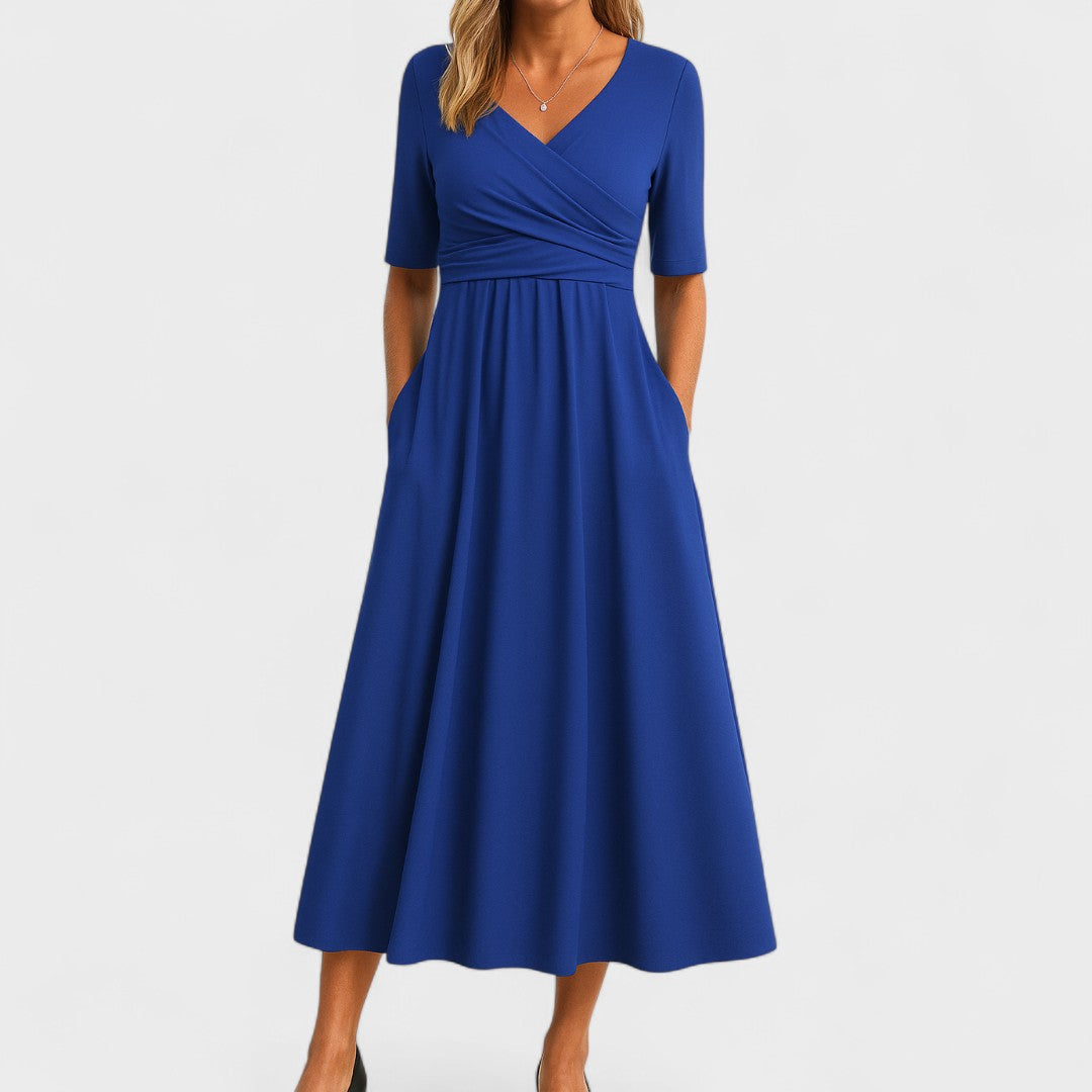 Women's Satin Sleeveless V-Neck Dress – Ceremony