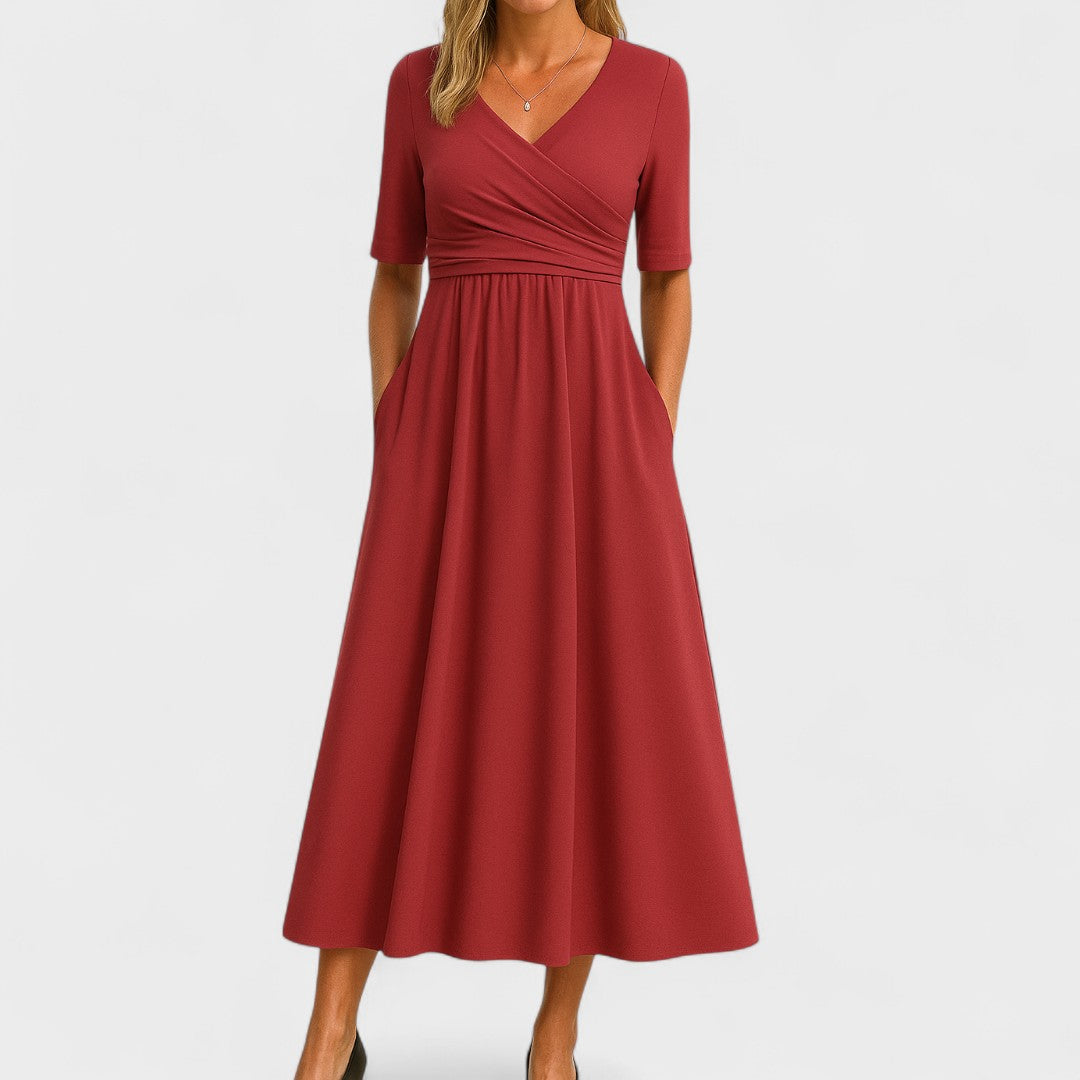 Women's Satin Sleeveless V-Neck Dress – Ceremony