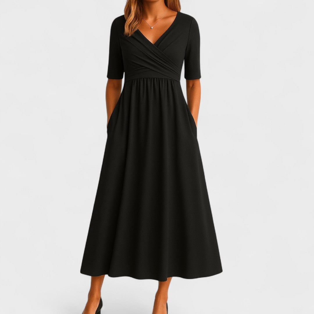 Women's Satin Sleeveless V-Neck Dress – Ceremony