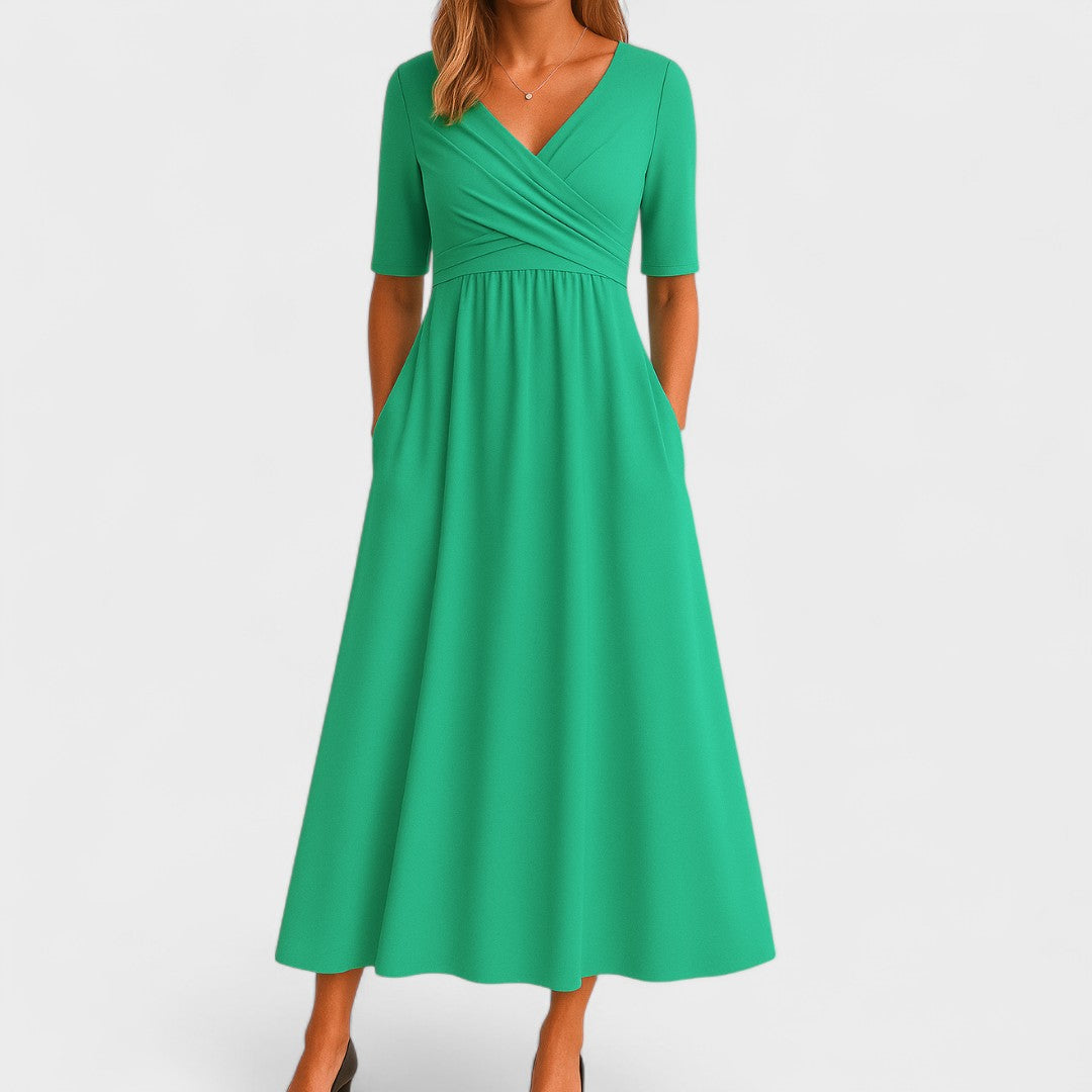 Women's Satin Sleeveless V-Neck Dress – Ceremony