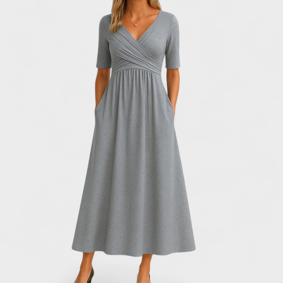 Women's Satin Sleeveless V-Neck Dress – Ceremony