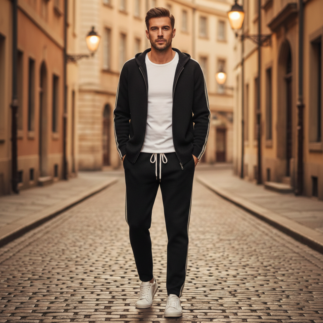 Men's Sports Tracksuit with Hoodie and Pants