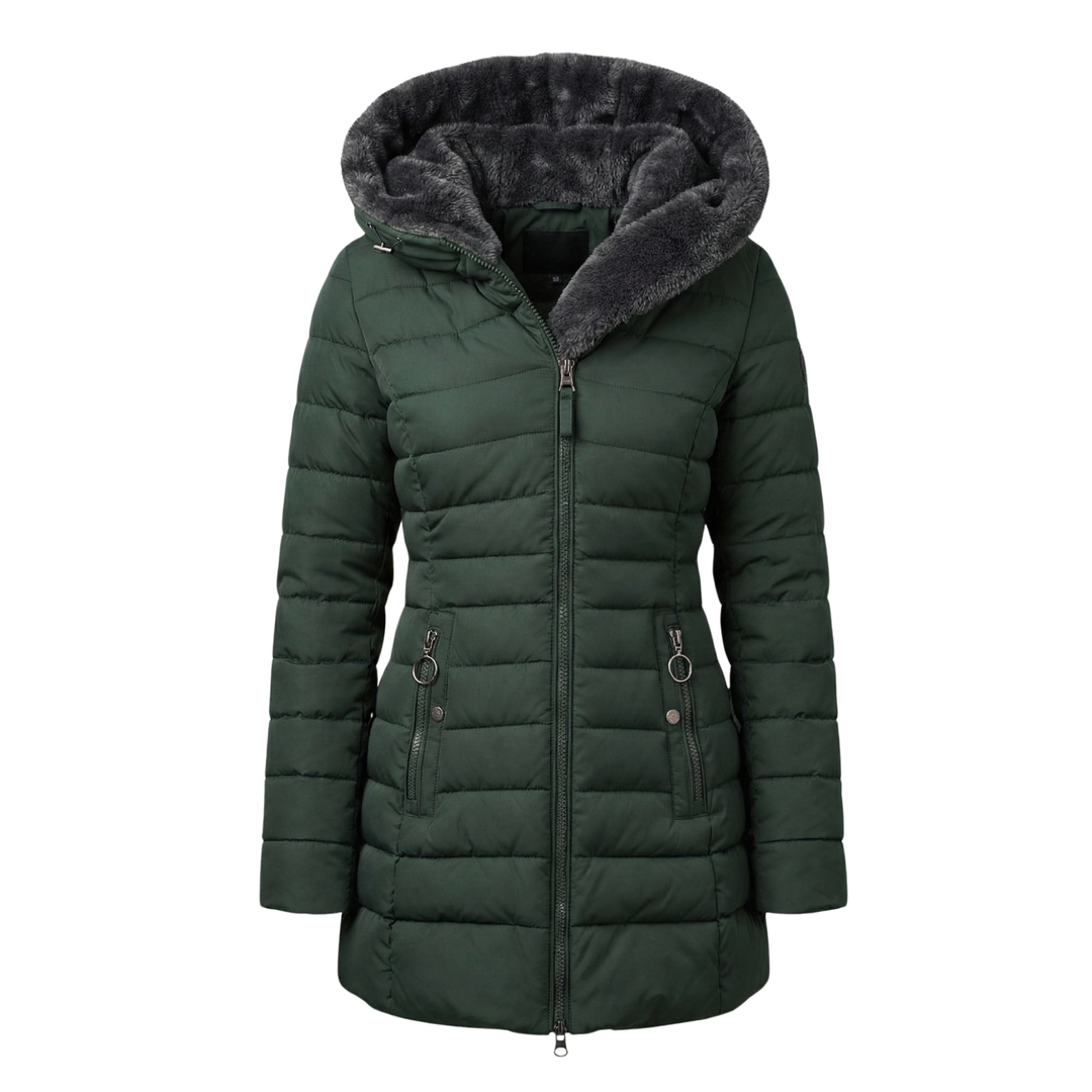 Women's Winter Puffer Jacket with Hood
