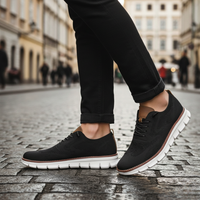 Sneakers traspiranti da uomo in mesh nero