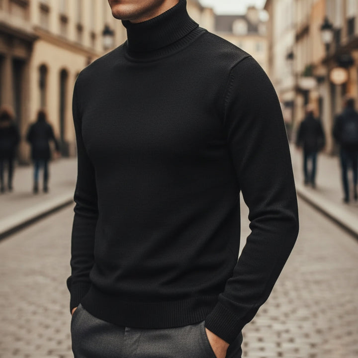 Men's Knit Turtleneck Sweater