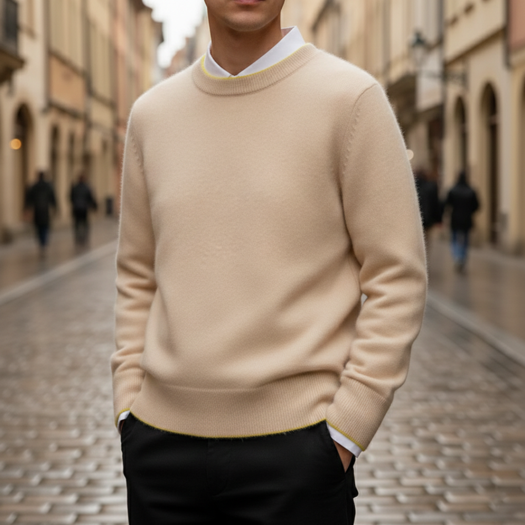 Men's Multicolored Crew Neck Sweater