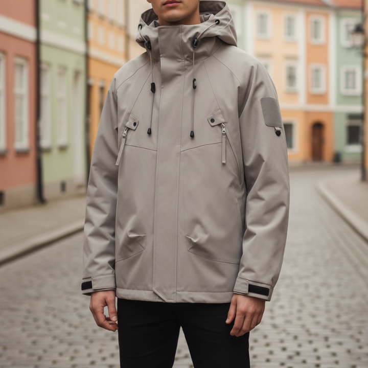 Technical Men's Parka with Waterproof Hood
